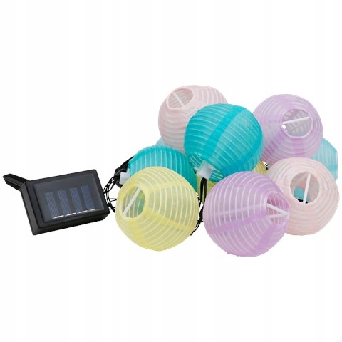 Vonkajšia dekoračná reťaz GIRLANDA - Solárny reťazec LED LED LED 10 M LANTERNS