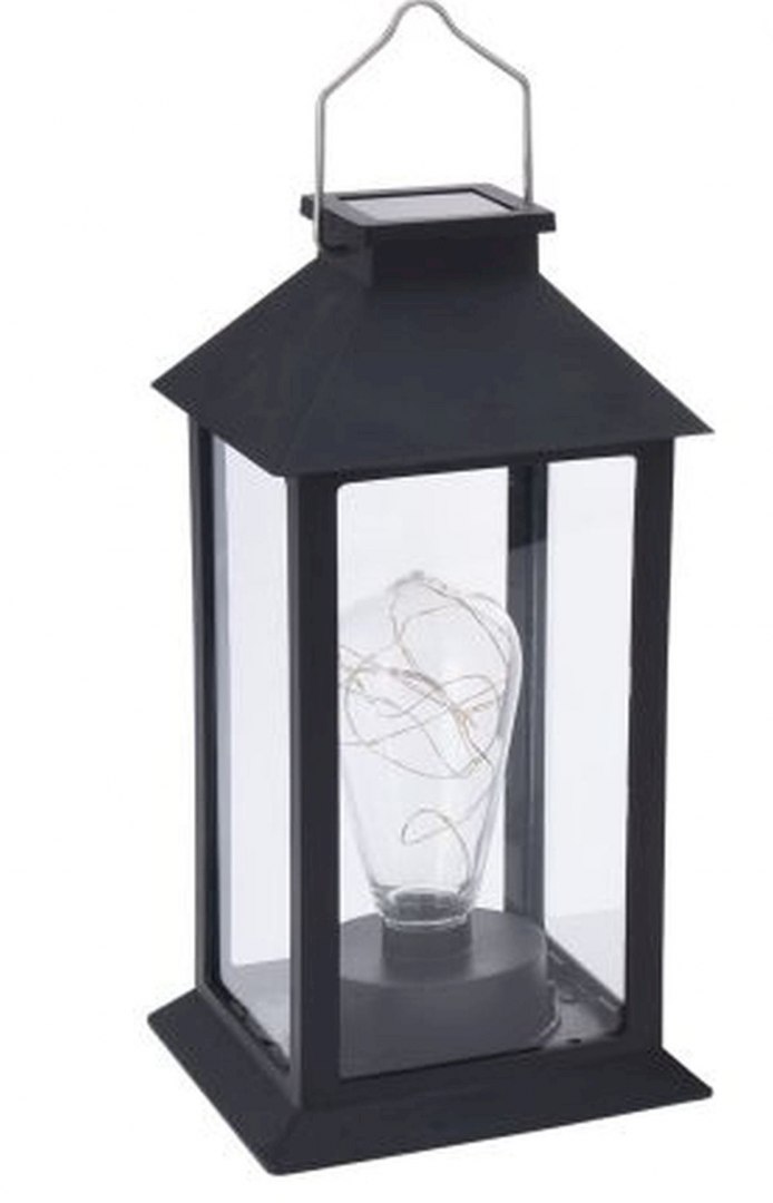 Solárne svietidlá - LANTERN SOLAR LAMPTER s LED žiarovkou 14x14x27cm