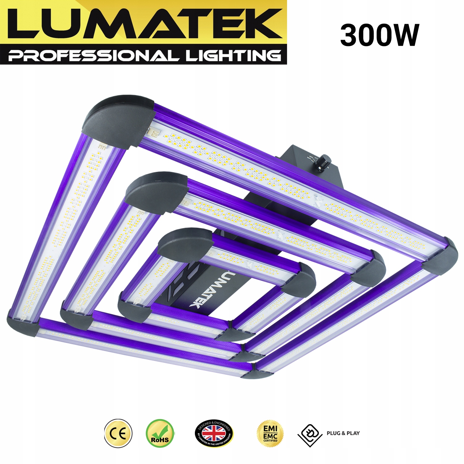 Osvetlenie pre rastliny - Lumatek attis 300W LED LED svietidlo kompletného spektra