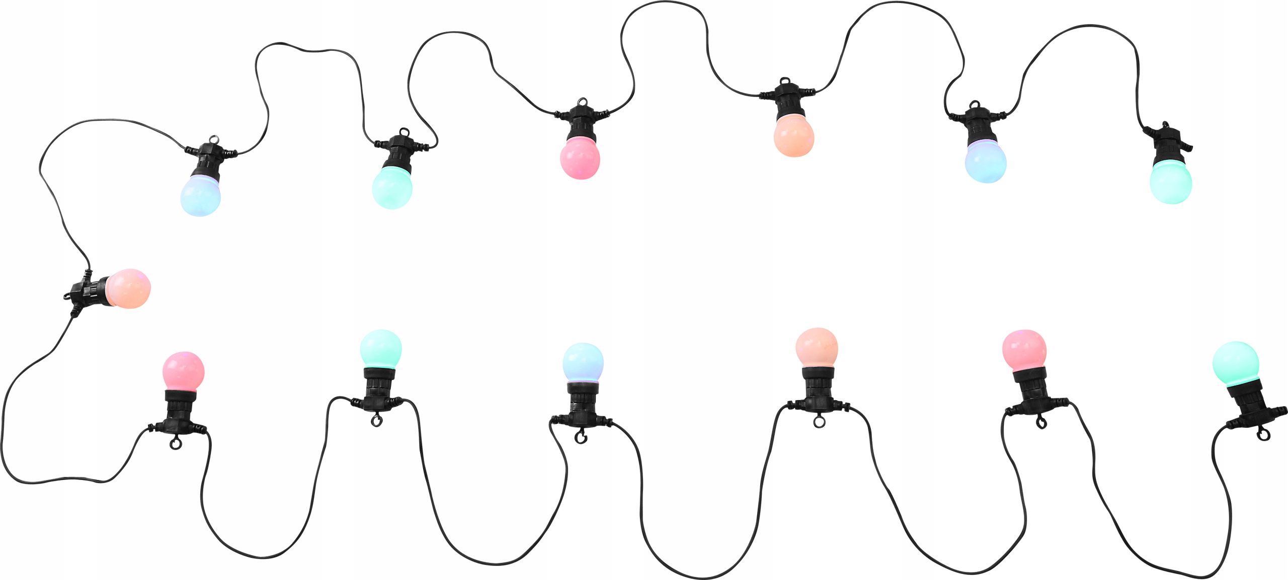 Vonkajšia dekoračná reťaz GIRLANDA - Nirvana Multicolor Globo 3401 LED