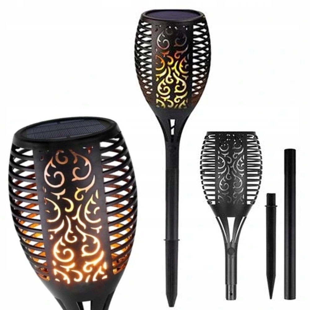 Solárne svietidlá - Záhradná solárna lampa LED plameňom