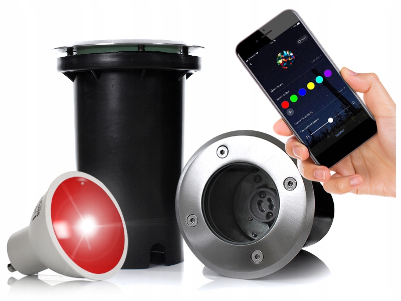 Nájazdové svietidlá - DRIVE LUMINAIRE RGBW POZEMNÁ SVETLOMET