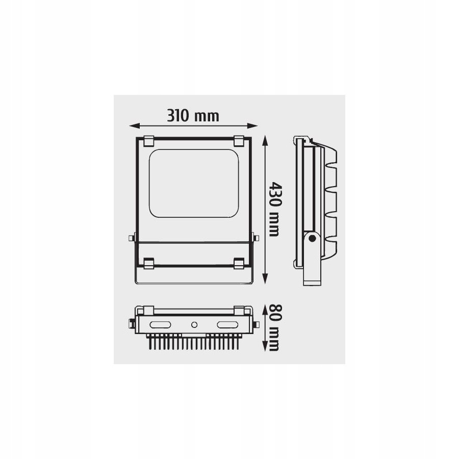 Vonkajšie fasádne svietidlo - LED RALF 150W 4000K 12000LM Existor