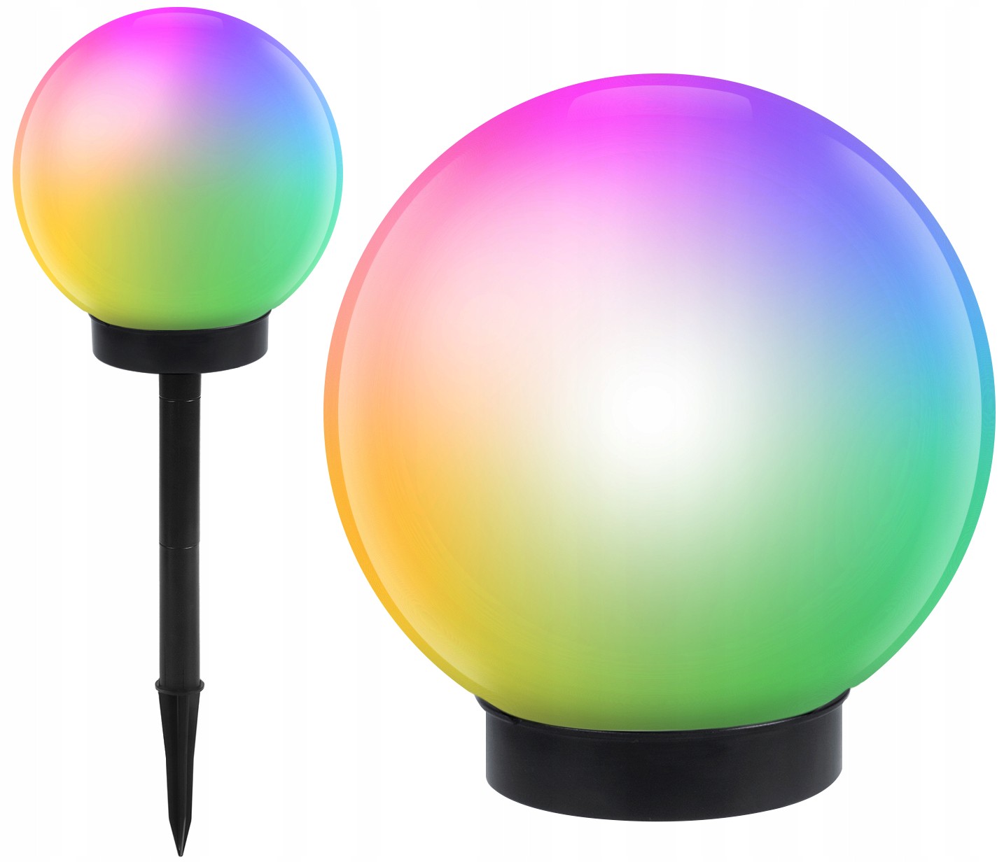 Solárne svietidlá - Solárne LED záhradné svietidlo MILK BALL 15cm RGB