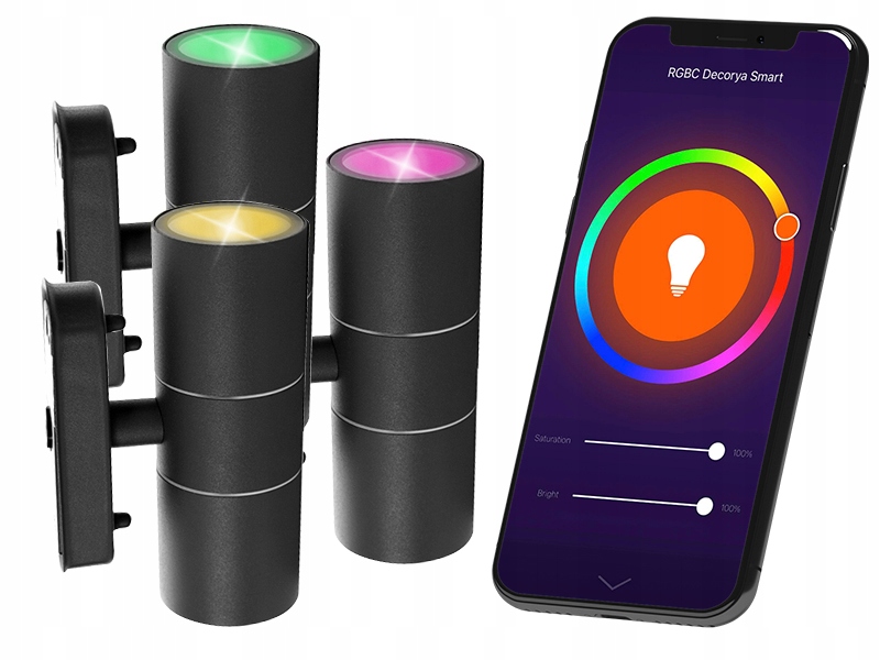 Vonkajšie fasádne svietidlo - Interiérové svietidlo na stenu RGB SMART