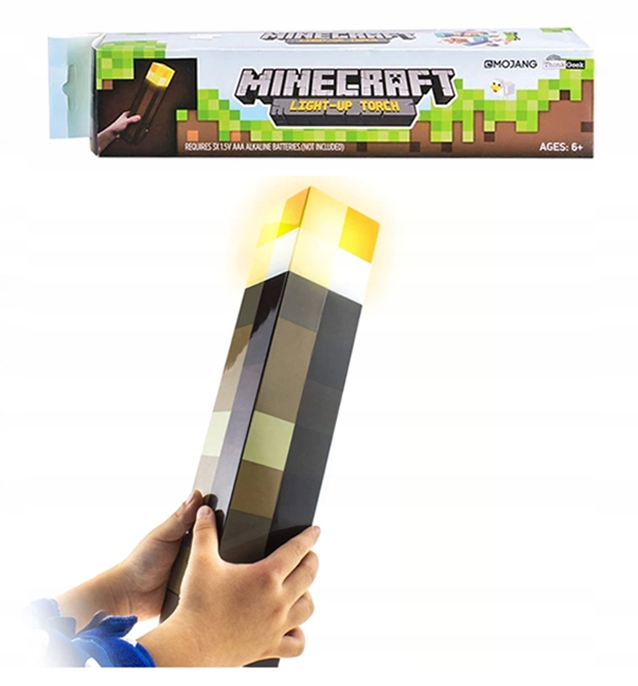 Nočná lampa do detskej izby - Minecraft Torch Light Light najnovší model