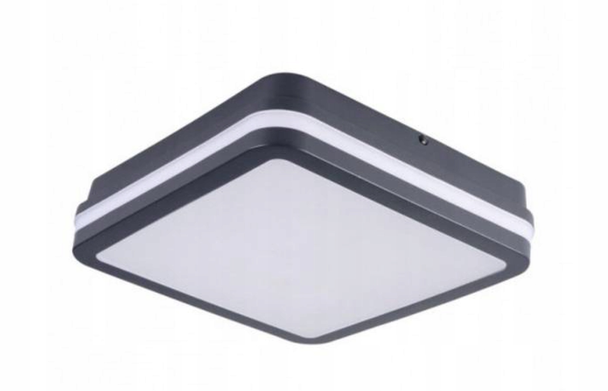 Vonkajšie fasádne svietidlo - 18W 4000K LED plafond s pohybovým senzorom IP54 grafit