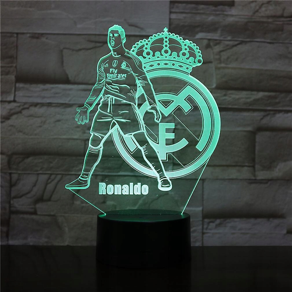 Ronaldo detská spálňa anime stolová lampa 3D LED noci