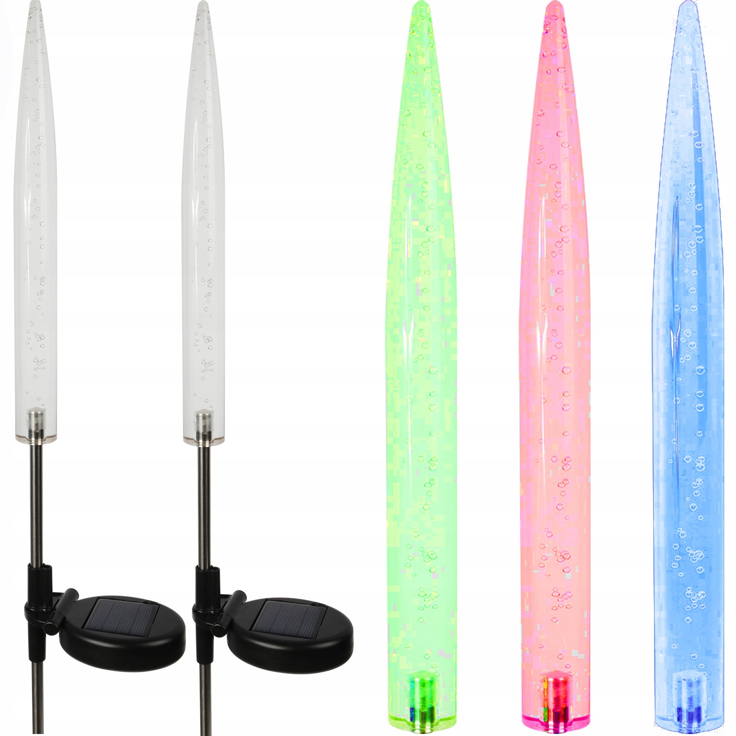 Goliat vstavaná solárna lampa 77 cm 2 ks.