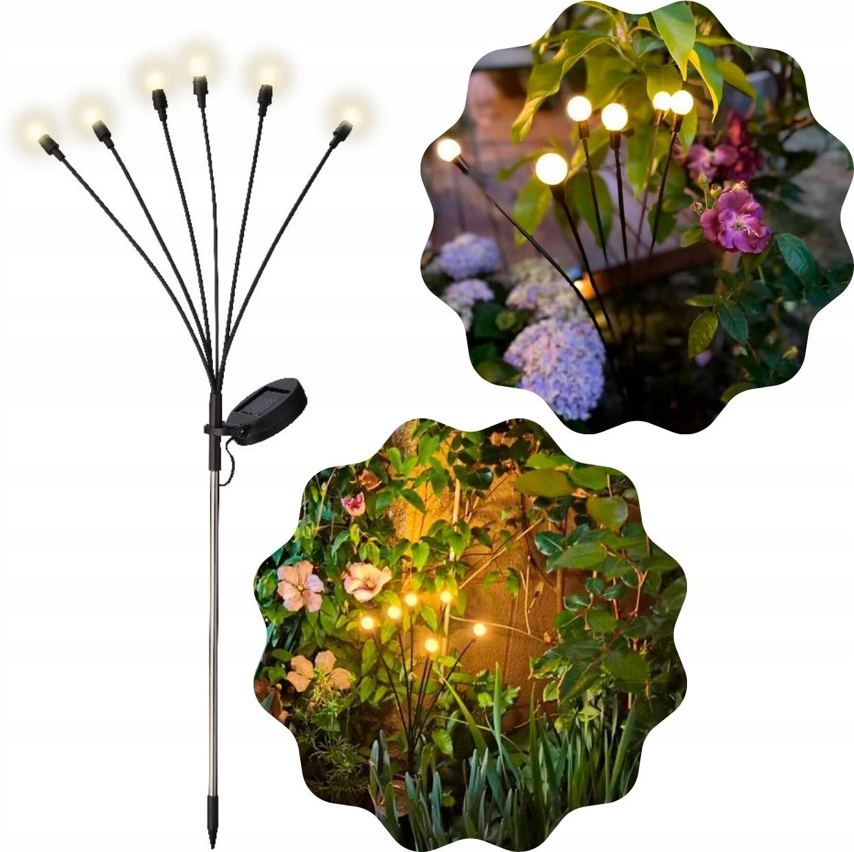 Kaemingk vstavaná solárna lampa, čierna, 70 cm, 1 ks.