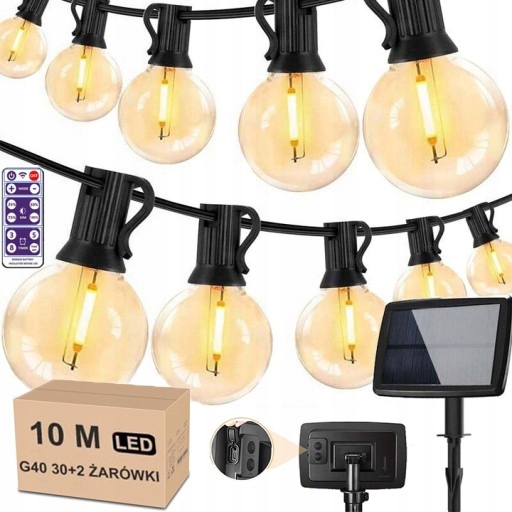 Solárna lampa SHUANG, biela, 1030 cm, 1 ks.
