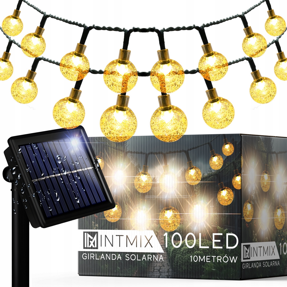 Girlanda INTMIX 1000 cm solárna