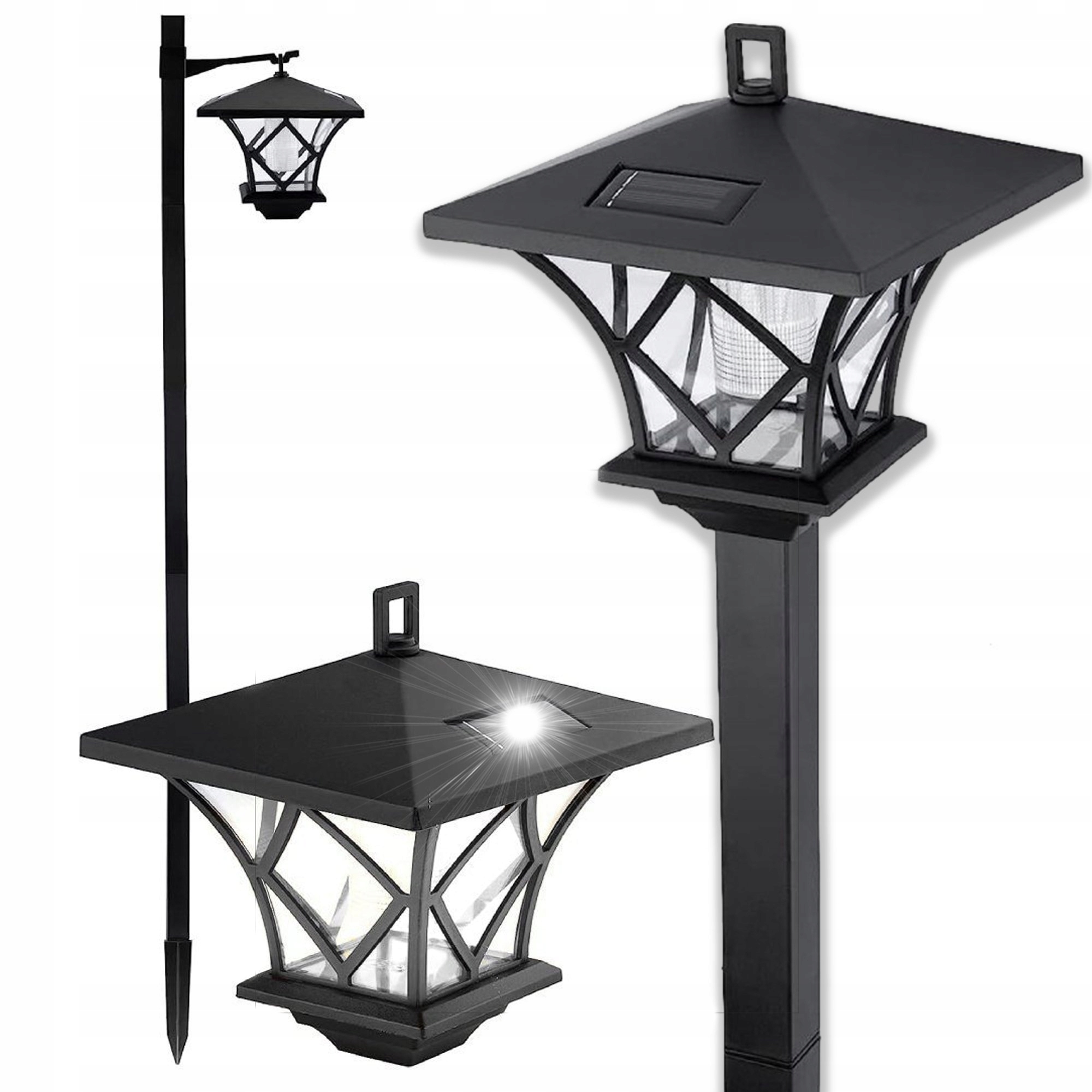 PrzydaSie vstavaná solárna lampa, čierna, 150 cm, 1 ks.