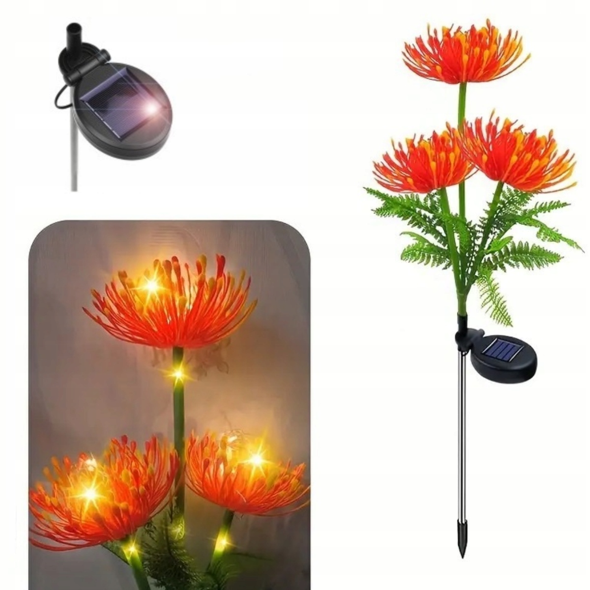 Solárna lampa, 75 cm, 1 ks.