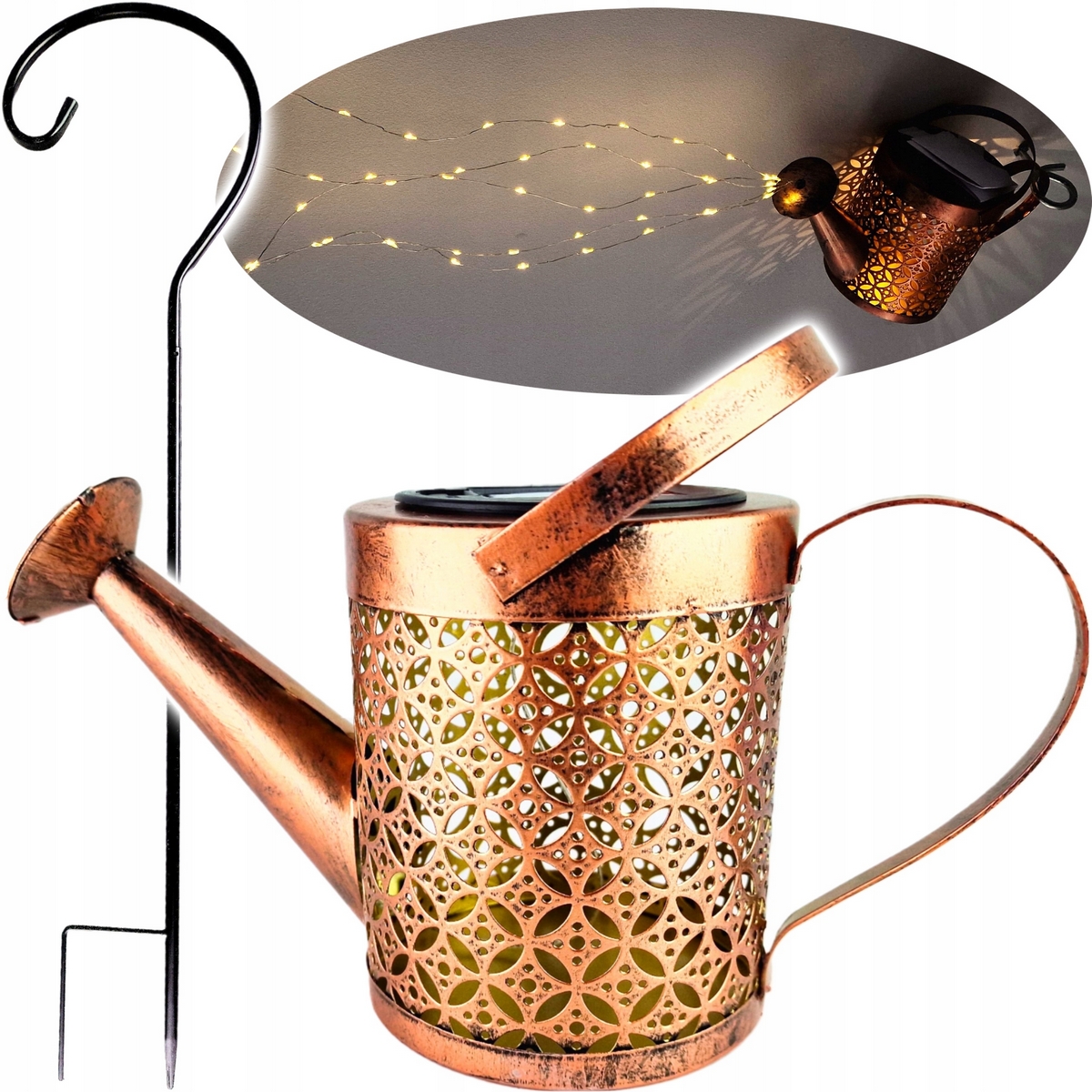 Cortina vstavaná solárna lampa 80 cm 1 ks.