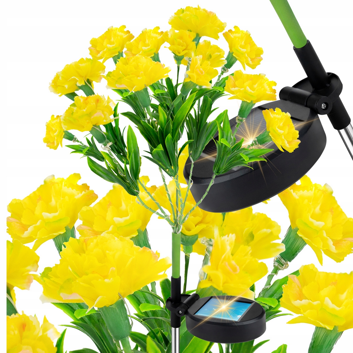 Eddcom vstavaná solárna lampa, biela, 70 cm, 1 ks.