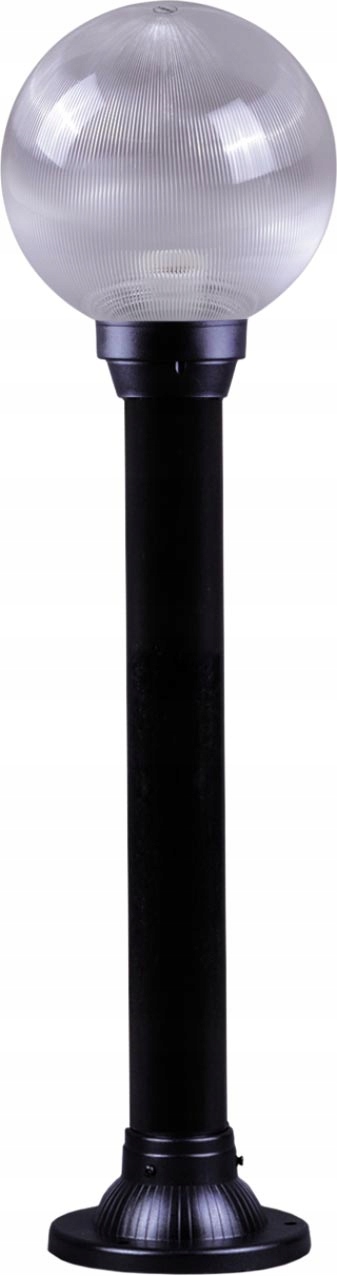 Stĺpíkové osvetlenie - Čierny piest čierny stojaci s 35cm glóbus