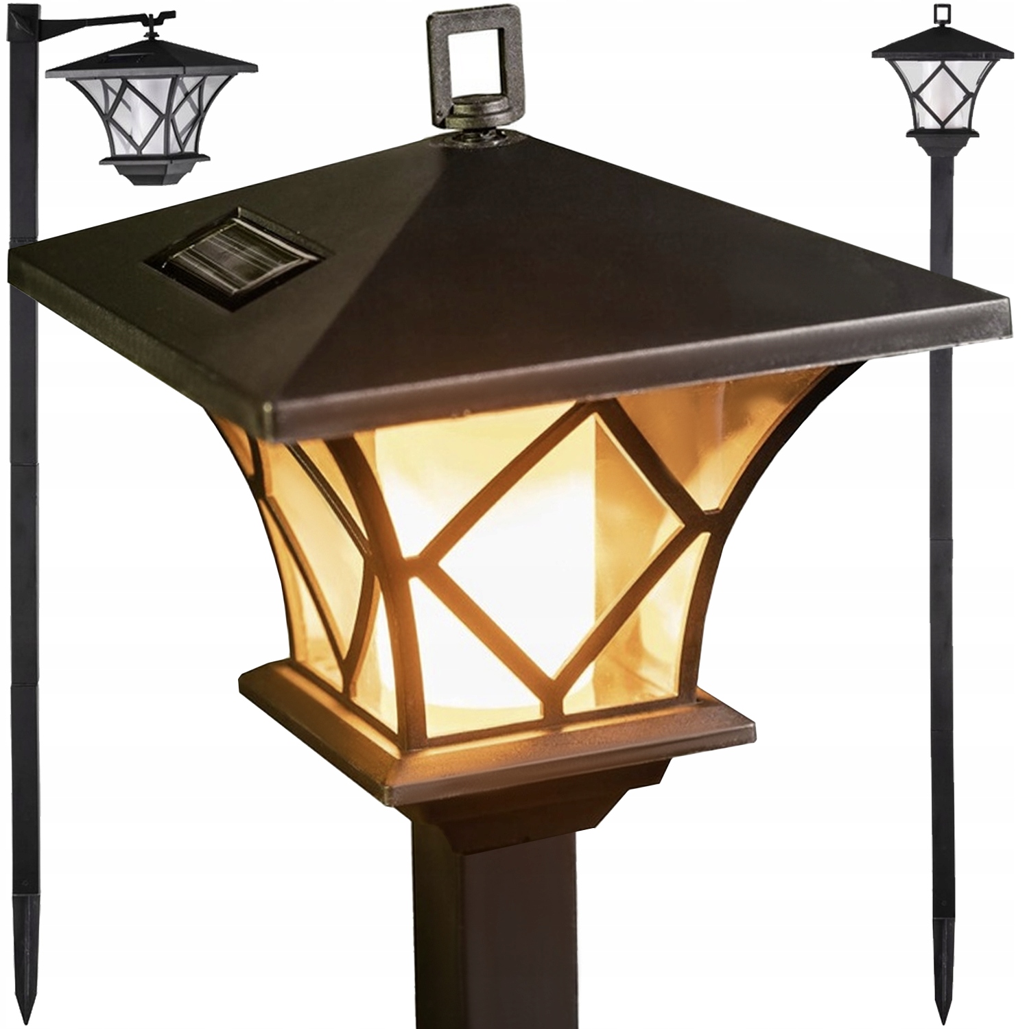 Gardlov vstavaná solárna lampa, čierna, 155 cm, 1 ks.