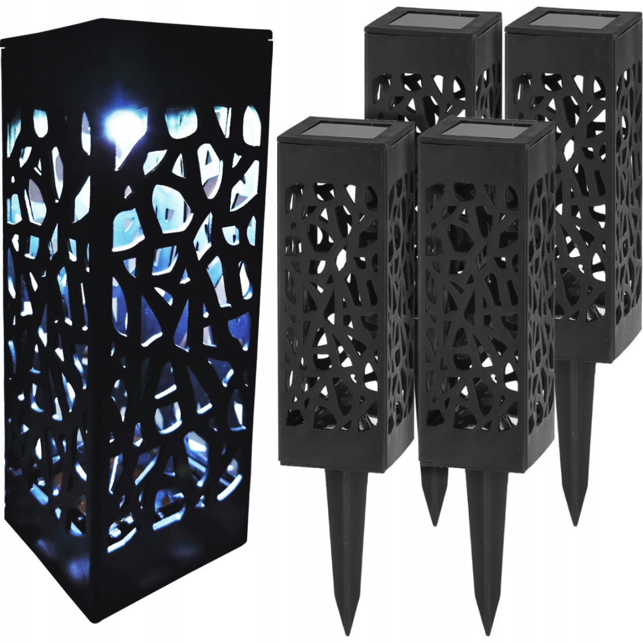 Zápustná solárna lampa Cortina čierna 28 cm 1 ks.