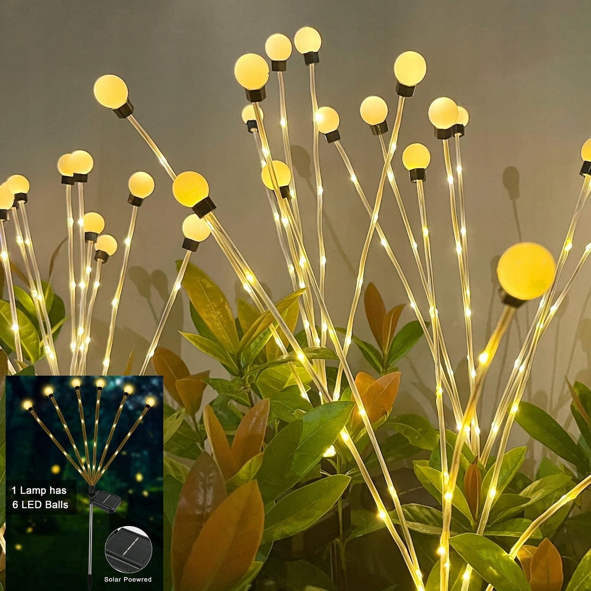 Solárna lampa, 76 cm, 2 ks.