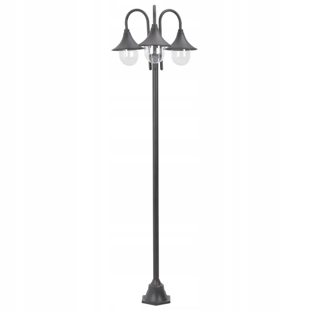Pouličná LED lampa - Stály záhradné svetlo 3-bod 220 cm