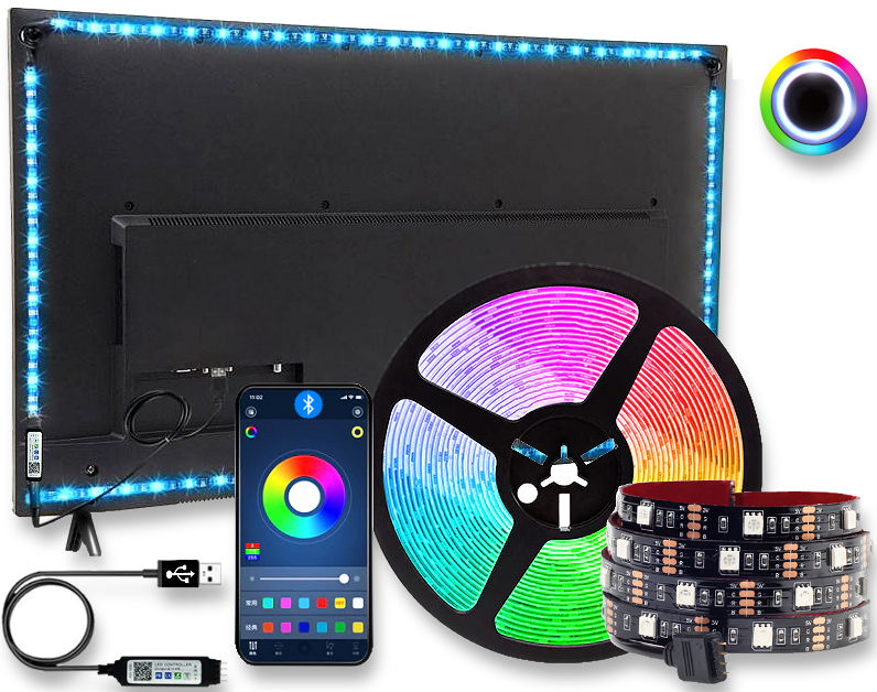 LED páska 5050 RGB 5M TV USB Bluetooth Application