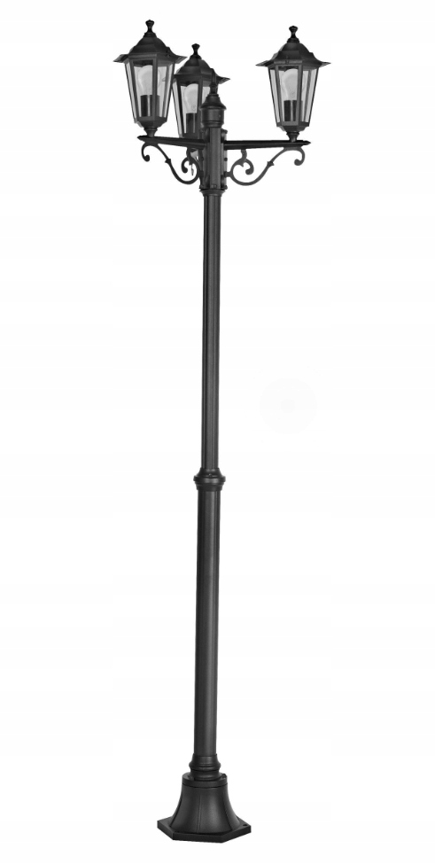 Osvetľovací stožiar Eglo E27 192 cm čierny