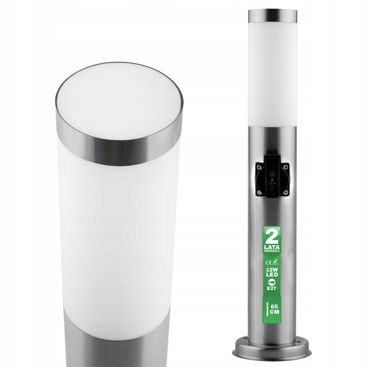 Osvetľovacia tyč Lumiled E27 65 cm strieborná