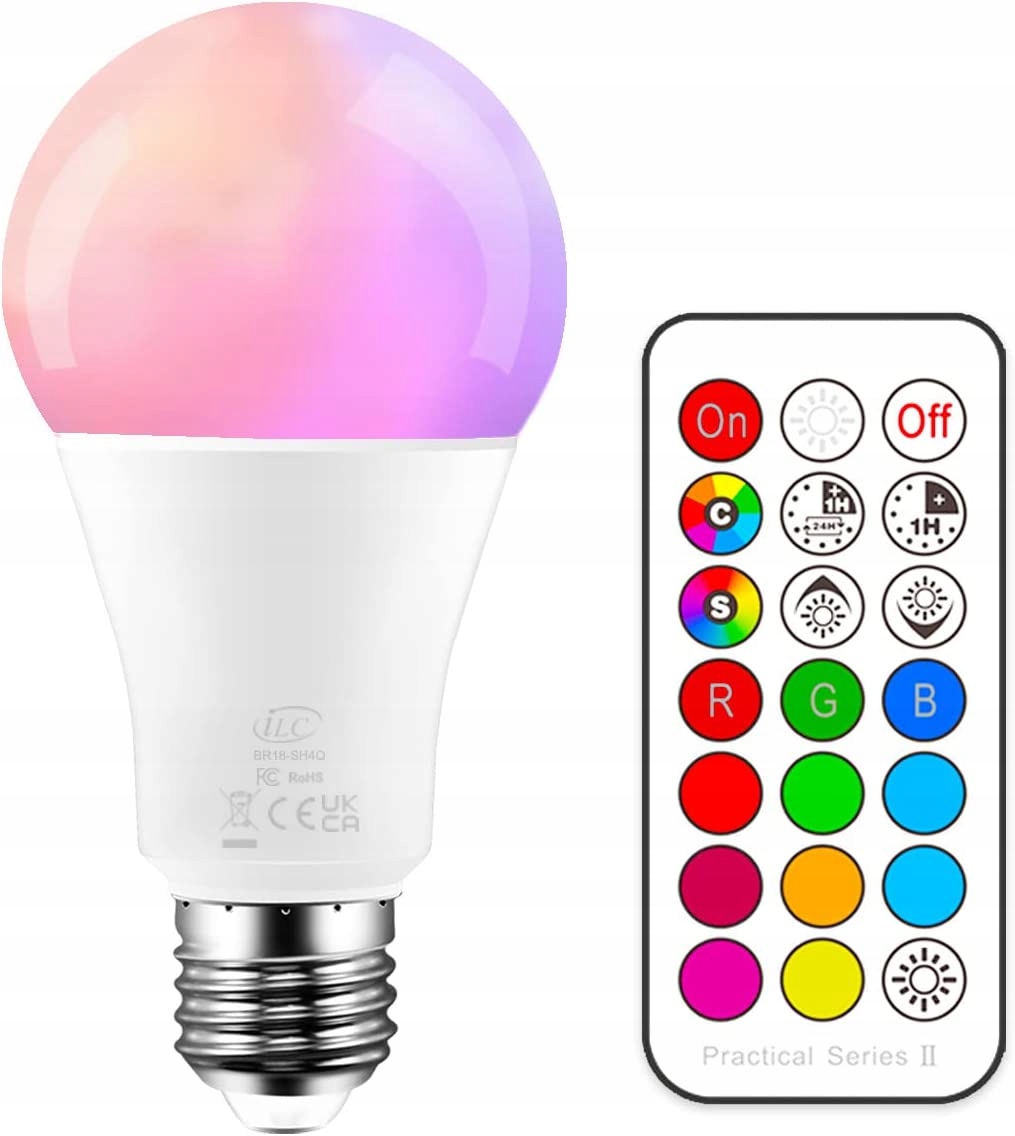 Smart osvetlenie - RGBW LED žiarovka s ILC 10W E27 4 diaľkové ovládanie