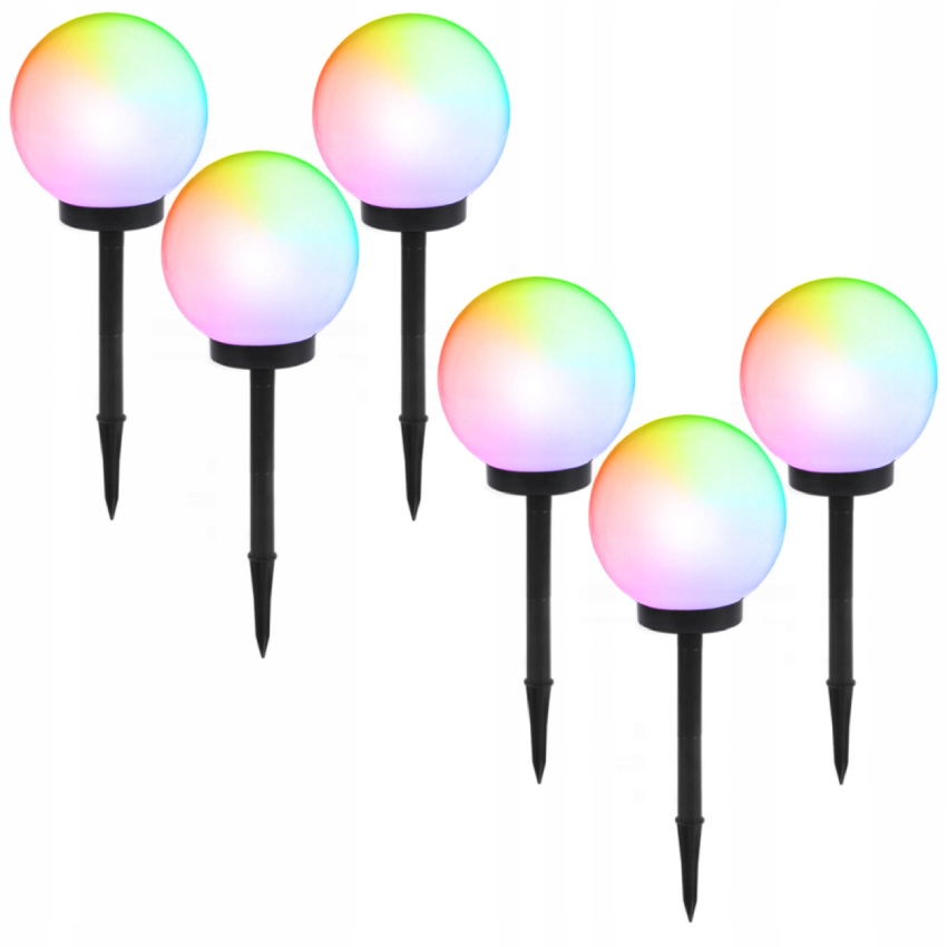 Solárne svietidlá - Sada 6 kusov LED záhrady LED RGB 10cm