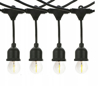 Vonkajšia dekoračná reťaz GIRLANDA - Garden Garland Set 10m s 1W LED žiarovkami