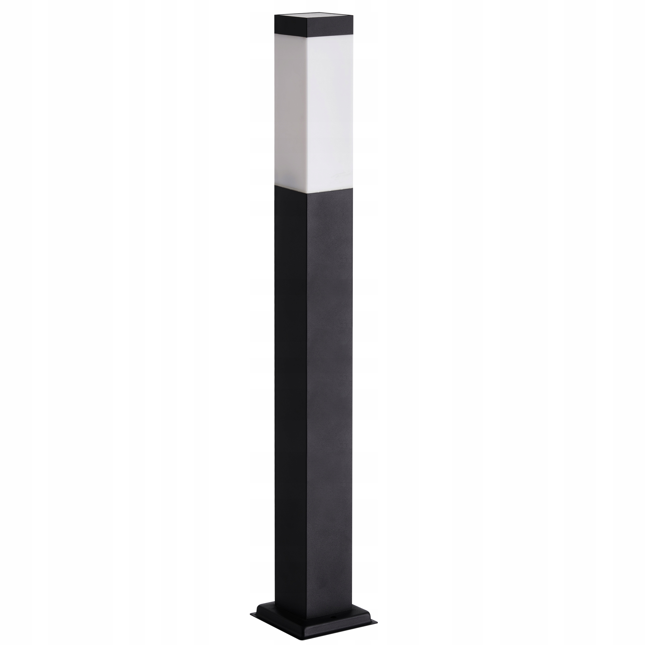 Záhradná lampa, štvorcový stĺp, čierna E27 45cm LED