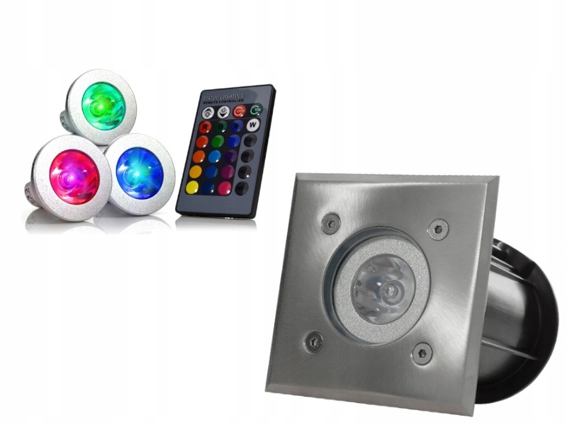 Nájazdové svietidlá - 4x RGB Auto Halogén Set Zmena farieb
