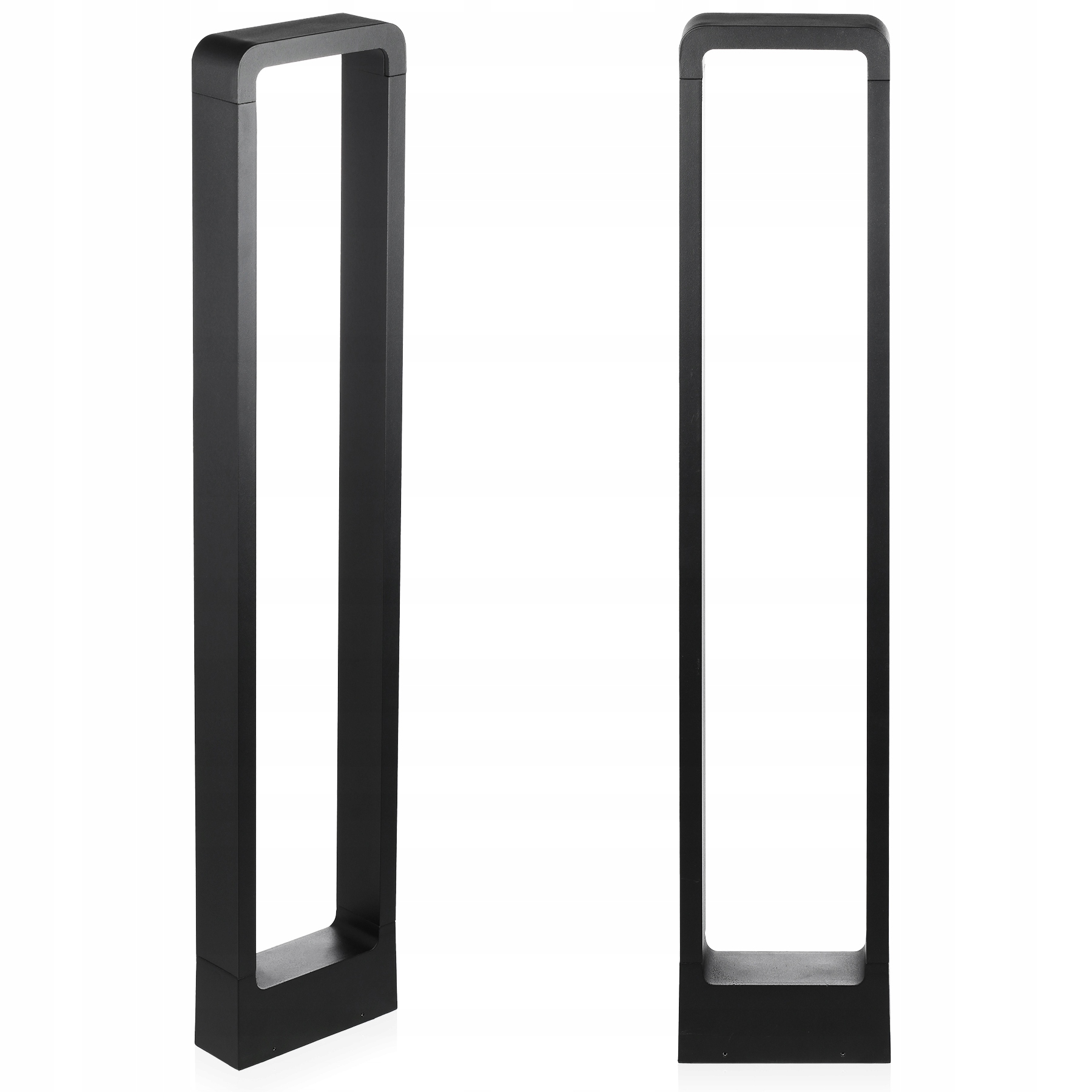 Obdĺžnikový stĺp osvetlenia Interlook, integrovaný LED zdroj, 80 cm, čierny