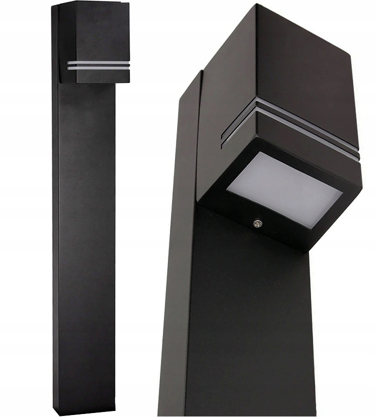 Obdĺžnikový stĺp osvetlenia SuperLED GU10, 60 cm, čierny