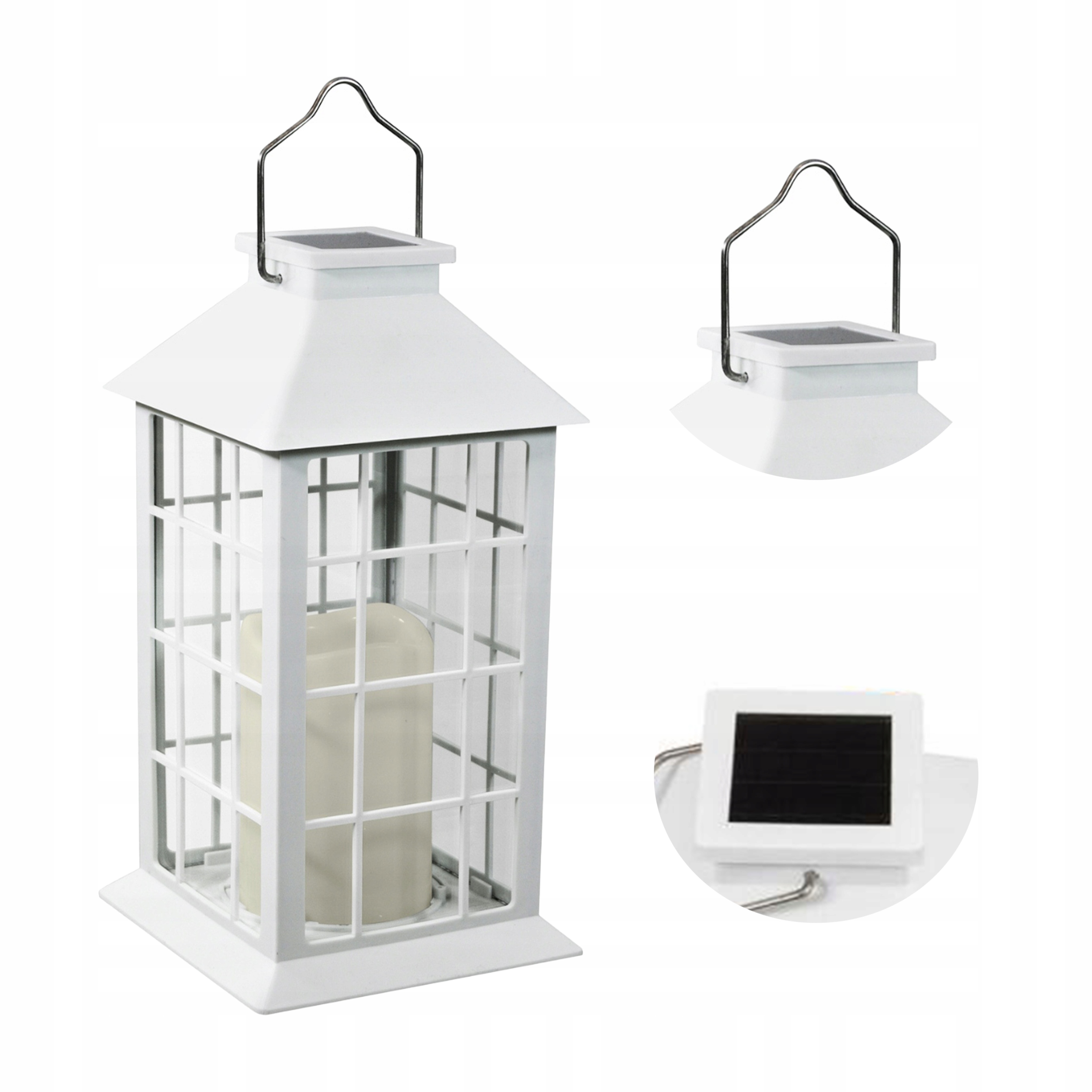 Solárna lampa LED-lux, biela, 27,5 cm, 1 ks.