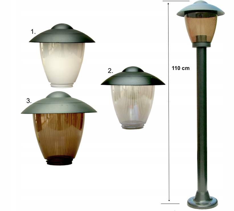 Okrúhly stožiar Záhradné lampy E27 110 cm
