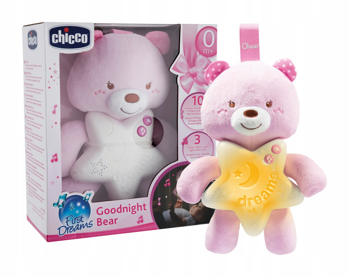 CHICCO PLUSH BEAR NA DENNÉ SVETLO POZITÍVNE