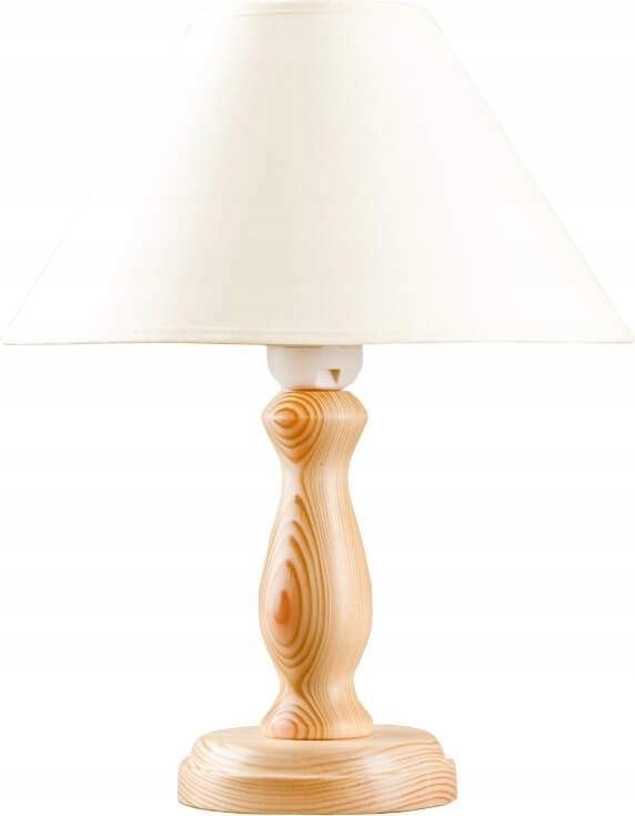 Stolná lampa Lura biele drevo