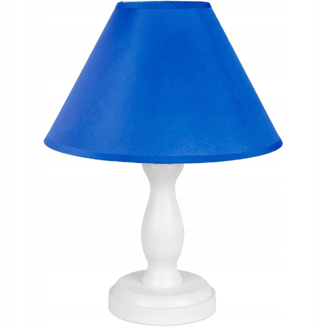 Stolná lampa Lura modrá biela