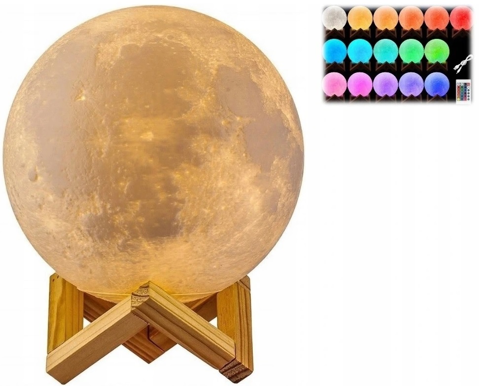 MOON LIGHT 3D MOON LIGHT S DIAĽKOVÝM OVLÁDANÍM 15CM