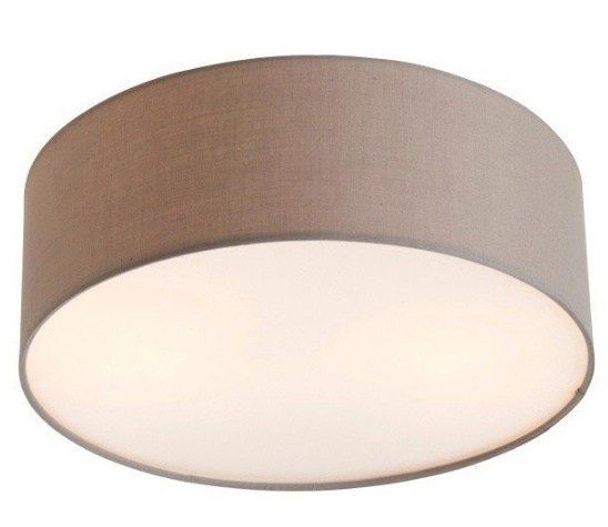 Šedá lampa Ella 35 cm stropné svietidlo, okrúhla akrylová tkanina
