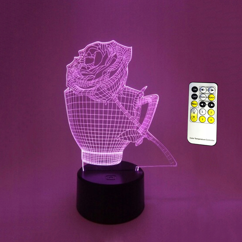 3D lampa Vizuálne svetlo Dotykový spínač plk.