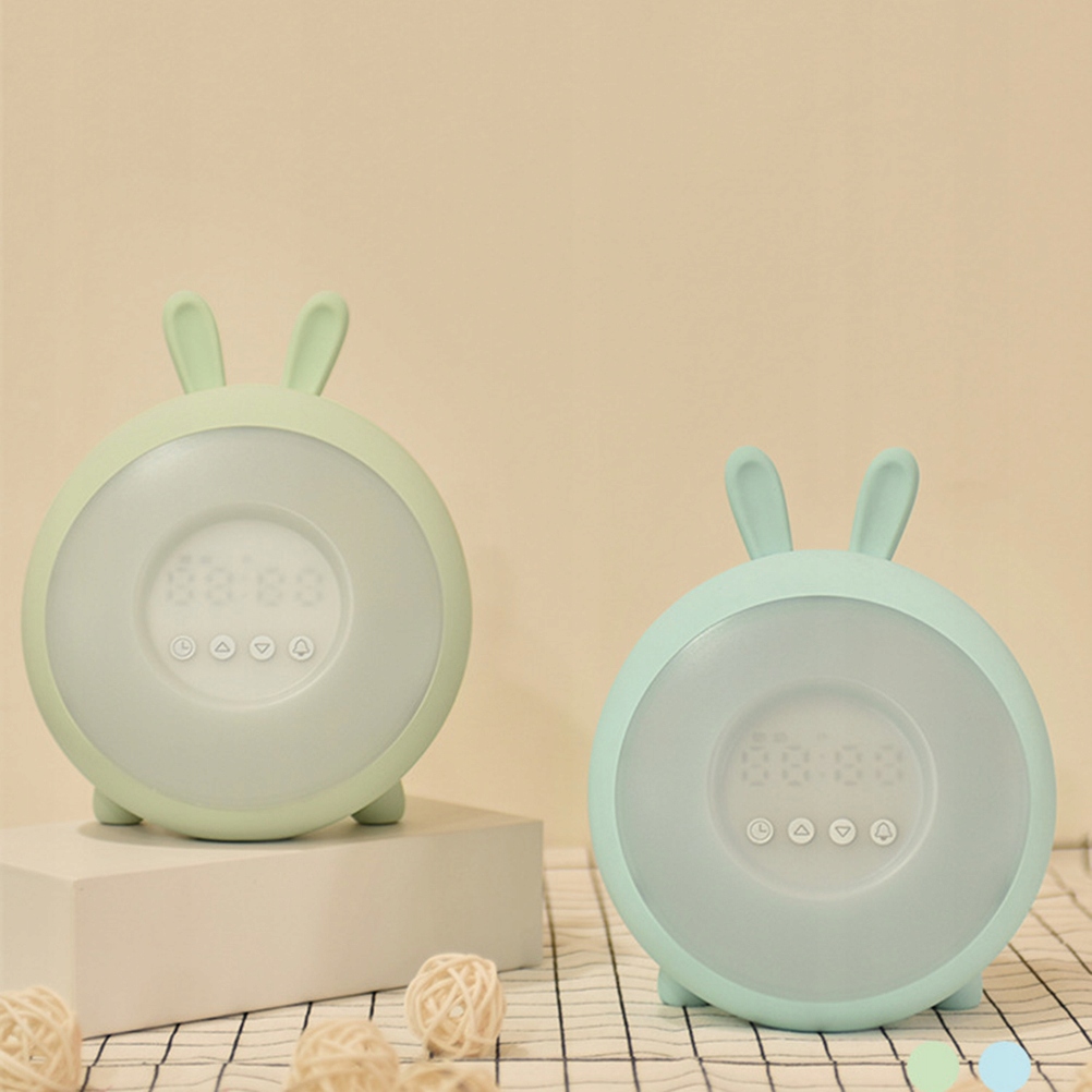 1PC Bunny Budík Nočné hodiny Cartoon Kings