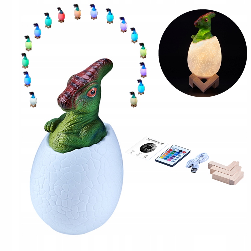 Darček k narodeninám dinosaura 3D svetlo 16 farebných