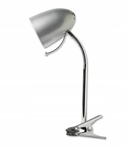 Stolová lampa E27 je pripevnená SILVER sponou