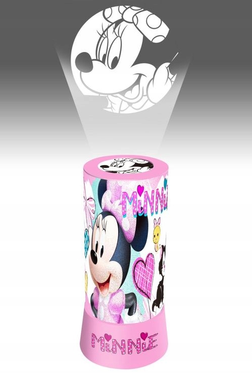 Stojaca nočná lampa Minnie Mouse s projektorom