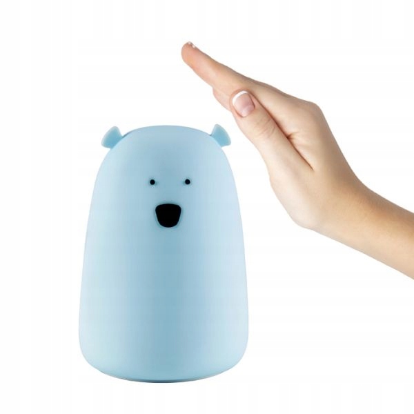 Bezpečné nočné lampičky mäkké BEAR LED modré
