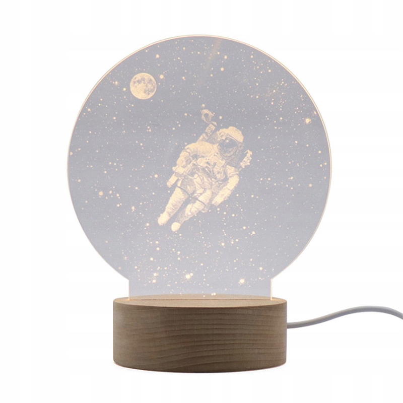 Kreatívna 3D dekorácia nočná lampa astronautov