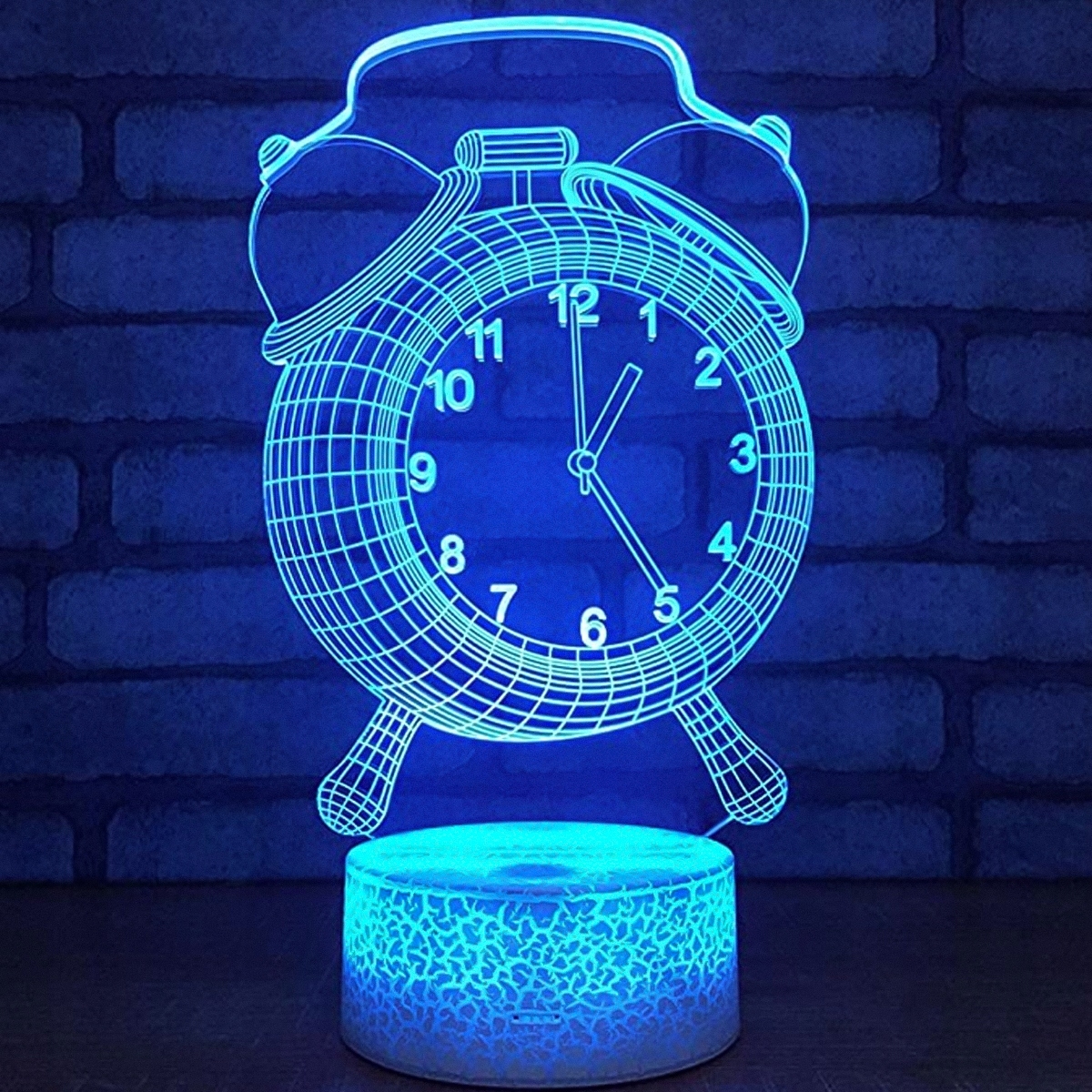 Tvar hodín Nočná lampa Spálňa Nočná lampa
